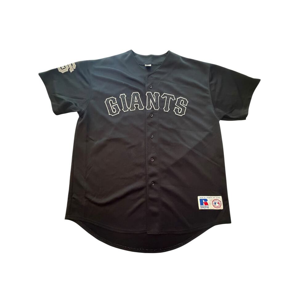San Francisco Barry Bonds Black Baseball Jersey All Rare All Black Vintage